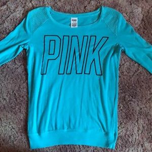 Light blue PINK Victoria’s Secret long sleeve